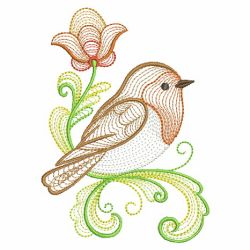 Colorful Rosemaling Birds 06(Sm) machine embroidery designs