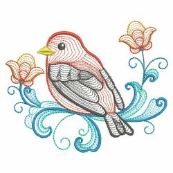 Colorful Rosemaling Birds 11(Sm) machine embroidery designs
