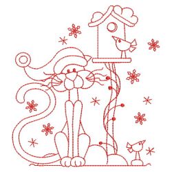 Redwork Folk Art Christmas 08(Lg) machine embroidery designs
