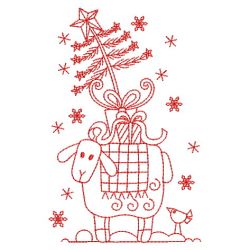 Redwork Folk Art Christmas 10(Sm) machine embroidery designs