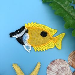 Realistic Tropical Fish machine embroidery designs