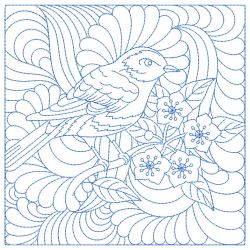 Trapunto Bird and Flower Quilts 02(Md) machine embroidery designs