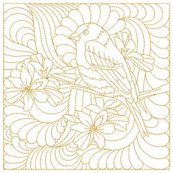 Trapunto Bird and Flower Quilts 04(Sm) machine embroidery designs