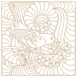 Trapunto Bird and Flower Quilts 05(Sm) machine embroidery designs