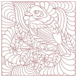 Trapunto Bird and Flower Quilts 06(Lg)