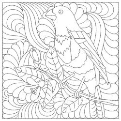 Trapunto Bird and Flower Quilts 07(Md) machine embroidery designs