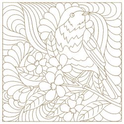 Trapunto Bird and Flower Quilts 08(Sm) machine embroidery designs