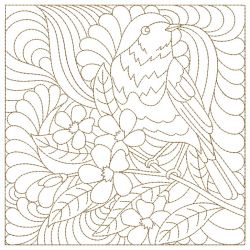 Trapunto Bird and Flower Quilts 08(Md)