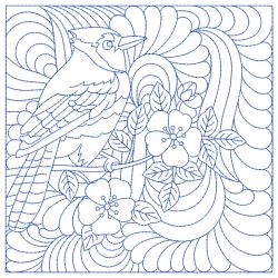 Trapunto Bird and Flower Quilts 09(Md) machine embroidery designs