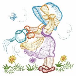 Rippled Garden Sunbonnets(Md) machine embroidery designs