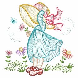 Rippled Garden Sunbonnets 05(Lg) machine embroidery designs