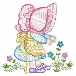 Rippled Garden Sunbonnets 06(Lg) machine embroidery designs