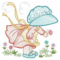 Rippled Garden Sunbonnets 10(Lg) machine embroidery designs