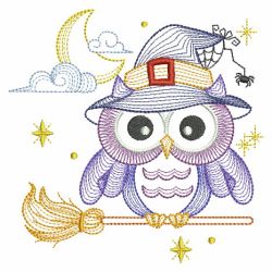 Rippled Halloween Owls 01(Md) machine embroidery designs