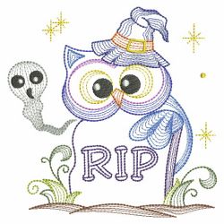 Rippled Halloween Owls 02(Lg) machine embroidery designs