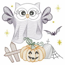 Rippled Halloween Owls 07(Md) machine embroidery designs