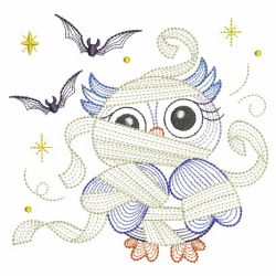 Rippled Halloween Owls 10(Sm) machine embroidery designs