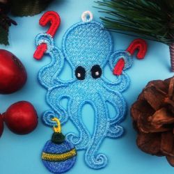 FSL Christmas Octopus machine embroidery designs