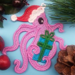 FSL Christmas Octopus 02 machine embroidery designs
