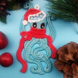 FSL Christmas Octopus 07 machine embroidery designs