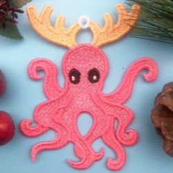 FSL Christmas Octopus 09 machine embroidery designs
