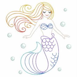 Vintage Colorful Mermaid 01(Md) machine embroidery designs