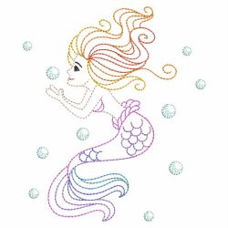 Vintage Colorful Mermaid 02(Md) machine embroidery designs