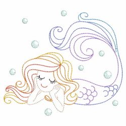 Vintage Colorful Mermaid 04(Lg) machine embroidery designs