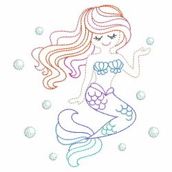 Vintage Colorful Mermaid 05(Md) machine embroidery designs