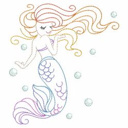 Vintage Colorful Mermaid 06(Sm) machine embroidery designs