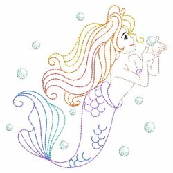 Vintage Colorful Mermaid 08(Lg) machine embroidery designs