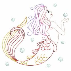 Vintage Colorful Mermaid 09(Md) machine embroidery designs