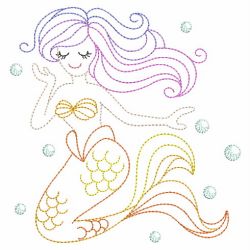 Vintage Colorful Mermaid 10(Lg) machine embroidery designs