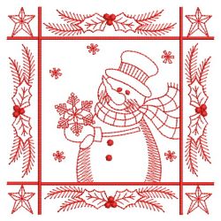 Redwork Snowman Blocks(Lg) machine embroidery designs