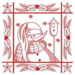 Redwork Snowman Blocks 02(Lg)