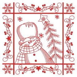 Redwork Snowman Blocks 04(Lg)