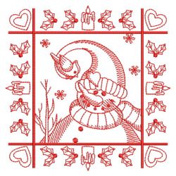 Redwork Snowman Blocks 09(Lg)