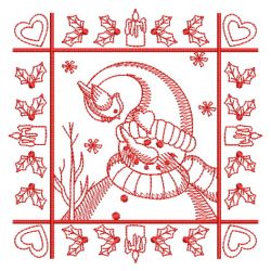 Redwork Snowman Blocks 09(Md)