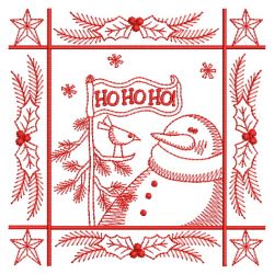 Redwork Snowman Blocks 10(Lg)