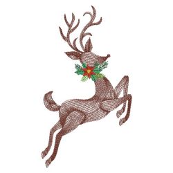 Rippled Christmas Silhouette 01(Md) machine embroidery designs