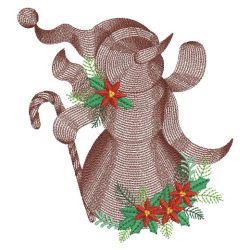 Rippled Christmas Silhouette 07(Lg) machine embroidery designs