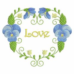 Heirloom Pansy 02 machine embroidery designs
