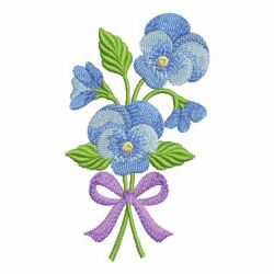 Heirloom Pansy 03 machine embroidery designs