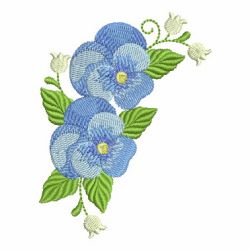 Heirloom Pansy 08 machine embroidery designs