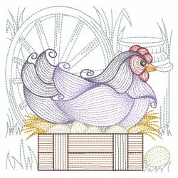 Rippled Roosters and Hens 04(Md) machine embroidery designs