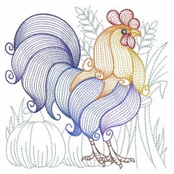 Rippled Roosters and Hens 05(Lg) machine embroidery designs