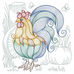Rippled Roosters and Hens 06(Sm) machine embroidery designs