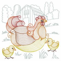 Rippled Roosters and Hens 07(Md) machine embroidery designs