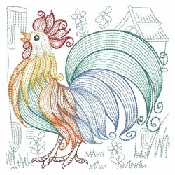Rippled Roosters and Hens 08(Md) machine embroidery designs