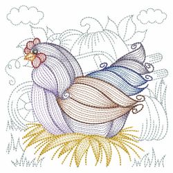 Rippled Roosters and Hens 09(Md) machine embroidery designs